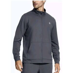 Veboon men's zip-up Performance lightweight Hoodie jacket dark grey xl New